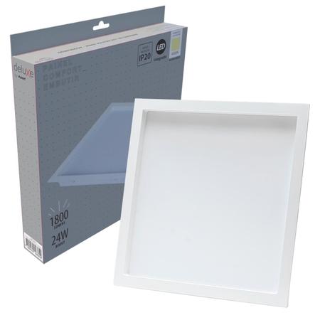 Painel Led Embutir Recuado 24w Comfort Branco Neutro 4000K - Avant Imagem de Painel Led Embutir Recuado 24w Comfort Branco Neutro 4000K