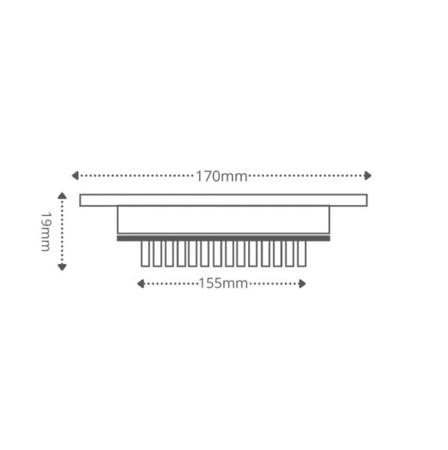 Imagem de Painel LED Redondo Embutir Taschibra LUX Autovolt 12W 6500K