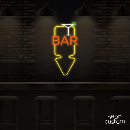 Imagem de painel letreiro led Neon Drink Bar decoracao festa bar