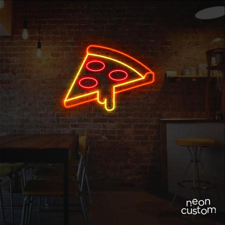 Imagem de painel letreiro led Neon Pizza decoracao festa bar