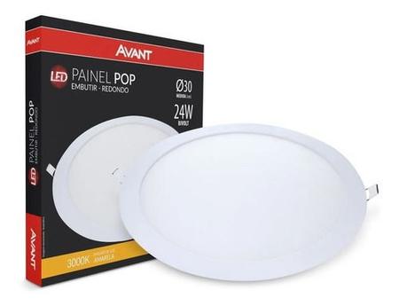 Imagem de Painel Luminária Led 24w Embutir Redondo Bivolt Avant