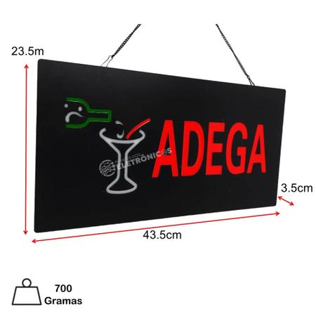 Imagem de Painel Luminoso Adega Neon Placa Luz Led Ideal Para Bares LE4006