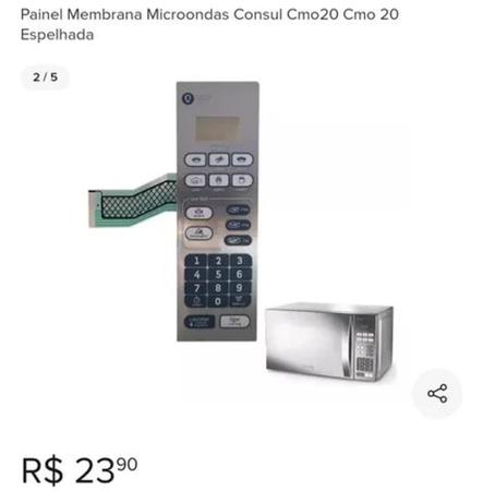 Imagem de Painel Membrana Microondas Consul Cmo20 Cmo 20 Espelhada