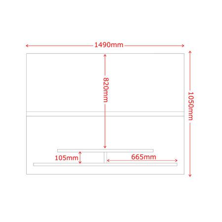 Imagem de Painel Mônaco New Branco para TV até 50 Polegadas e Prateleiras - Lukaliam