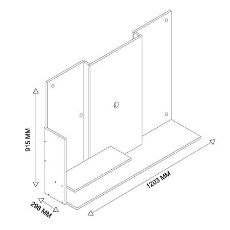 Imagem de Painel para TV 32 Polegadas Dallas Jatobá 120 cm