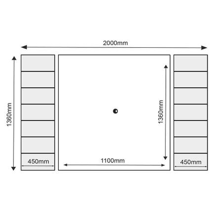 Imagem de Painel para TV 60 Polegadas Milão Ameixa Negra e Santana 240 cm