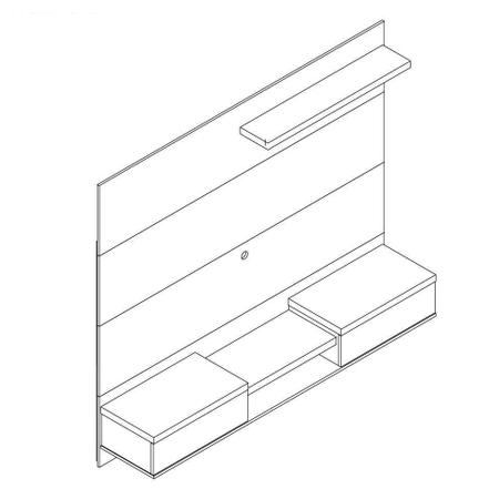 Imagem de Painel para TV 72 Polegadas Evidence Carvalho 180 cm