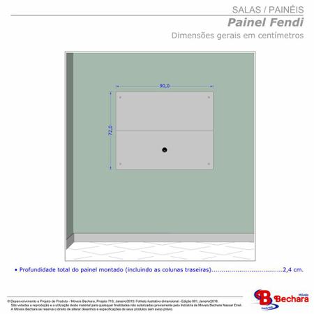 Imagem de Painel Para TV Ate 40 Polegadas Sala Fendi