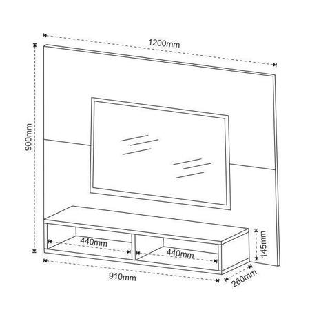 Imagem de Painel para TV até 42 Polegadas Life Espresso Móveis