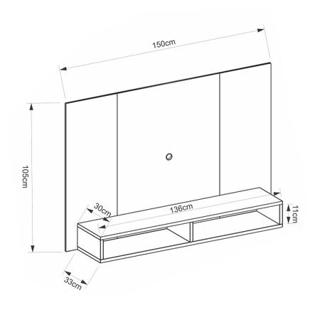 Imagem de Painel para TV até 55 Pol 5006 Cor Canela