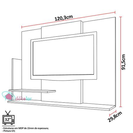 Imagem de Painel para TV de até 32 polegadas Sala Adapt 