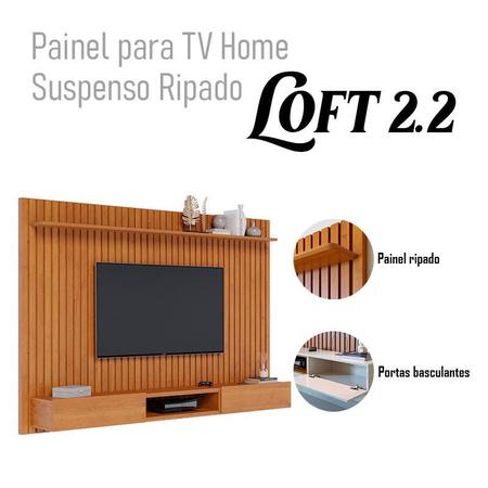 Imagem de Painel para TV Home Suspenso Ripado Ambiente Loft 2.2 Nature - Imcal
