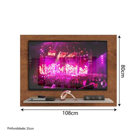 Painel para TV Até 42 Polegadas 1 Gaveta Andradina Branco/Castanho