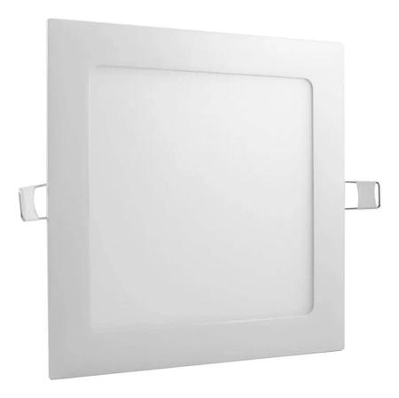 Imagem de Painel Plafon Led 18w Embutir Luminária Quadrada Branco22x22