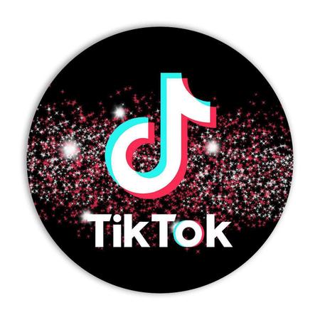 Adesivo redondo tik tok png