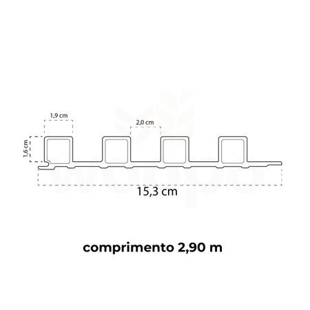 Painel Ripado WPC Interno Wave Cor: Cinza Médio Kit 5 Un - 2,90m x 14cm, 0,43m² - Woopo Imagem de Painel Ripado WPC Interno Wave Cor: Cinza Médio Kit 5 Un - 2,90m x 14cm, 0,43m²