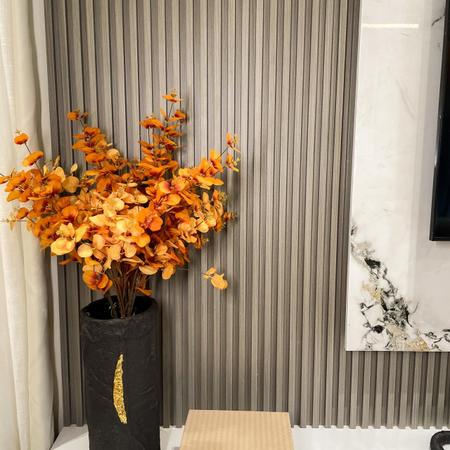 Painel Ripado WPC Interno Wave Cor: Cinza Médio Kit 5 Un - 2,90m x 14cm, 0,43m² - Woopo Imagem de Painel Ripado WPC Interno Wave Cor: Cinza Médio Kit 5 Un - 2,90m x 14cm, 0,43m²