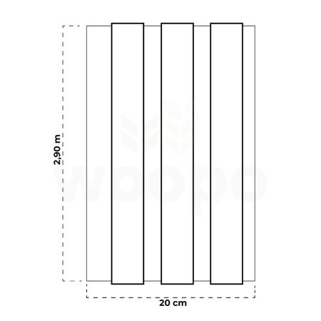 Painel Ripado Wpc Interno Wide Várias Cores 2,90m x 19cm - Woopo Imagem de Painel Ripado Wpc Interno Wide Várias Cores 2,90m x 19cm