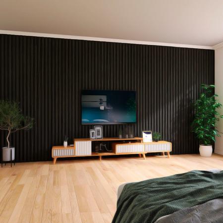 Painel Ripado Wpc Interno Wide Várias Cores 2,90m x 19cm - Woopo Imagem de Painel Ripado Wpc Interno Wide Várias Cores 2,90m x 19cm