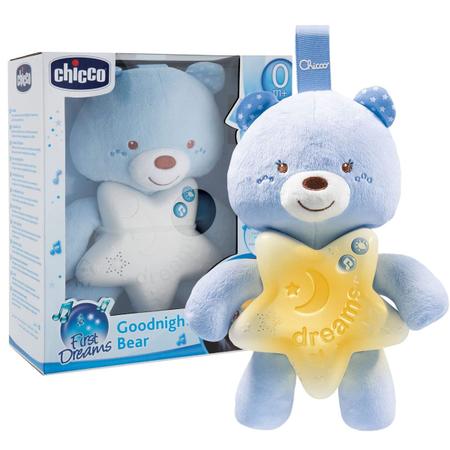 Imagem de Painel Ursinho de Pelúcia Bons Sonhos First Dreams Chicco Móbile para Berço Musical com Luzes 3 em 1 Bebê 3+M Azul Menino