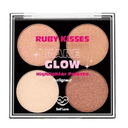 Imagem de Paleta de Iluminador Ruby Kisses Rare Glow Highligther Palette Surligneur 8g Rkb06br0821