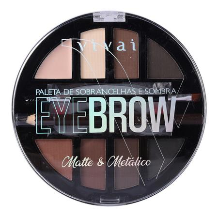 Imagem de Paleta de Sobrancelhas Sombra Eyebrow Matte & Metalico Vivai