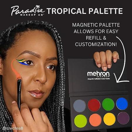 Imagem de Paleta tropical de 8 cores Mehron Makeup Paradise Makeup AQ 