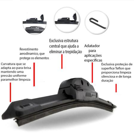 Palheta Silicone Ford Royale/ Versalles 1991 A 1996 - Tiger Auto Imagem de Palheta Silicone Ford Royale/ Versalles 1991 A 1996