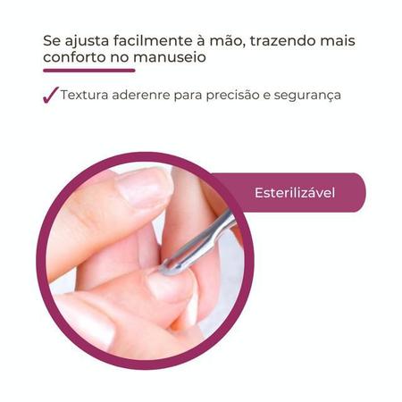 Imagem de Palito de Unha Inox Joud Manicure Pedicure Pratico Preciso