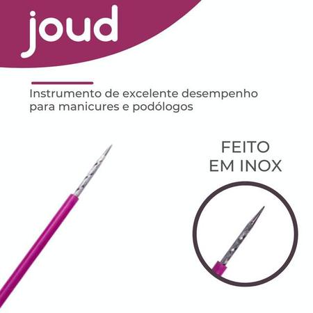 Imagem de Palito de Unha Inox Joud Manicure Pedicure Pratico Preciso