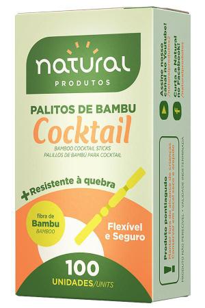 Imagem de Palito Em Bambu Cocktail Para Coquetel