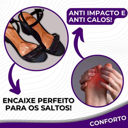 Imagem de Palmilha em Gel Para Apoio dos Pés Anti Impacto e Calos - 3 Pares