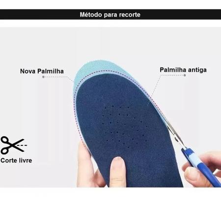 Imagem de Palmilha Ortopédica Gel Esporão Fascite Plantar Alívio da Dor