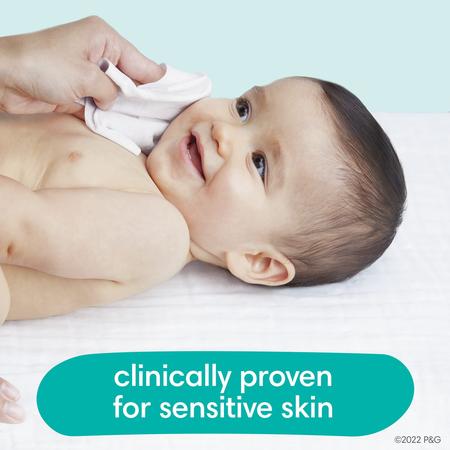 Imagem de Pampers Sensitive, à base de água, hipoalergênico e sem perf