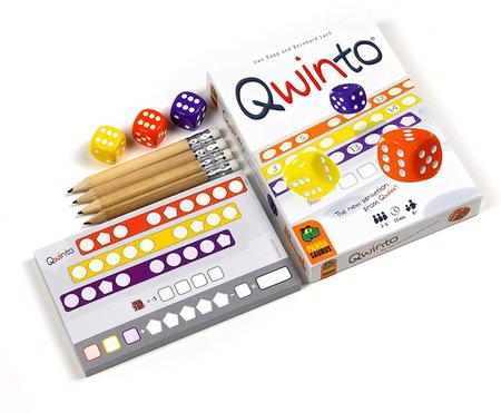 Imagem de Pandasaurus Games Qwinto, Fast-Paced Dice Game, Everyone Plays at The Same Time, Fill Rows on Scoresheets with Numbers As Faster &amp Highly as Possible to Score Points, 1-5 Players, Age 8 &amp Up, 20 min