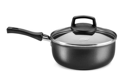Panela Antiaderente com Tampa de Vidro 16cm - MTA Imagem de Panela Antiaderente com Tampa de Vidro 16cm