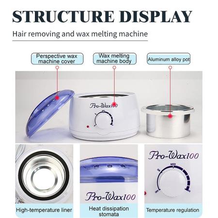 Imagem de Panela Aquecedora de Cera Panelinha Cera Quente Aquecedor Eletrica Depiladora Bivolt