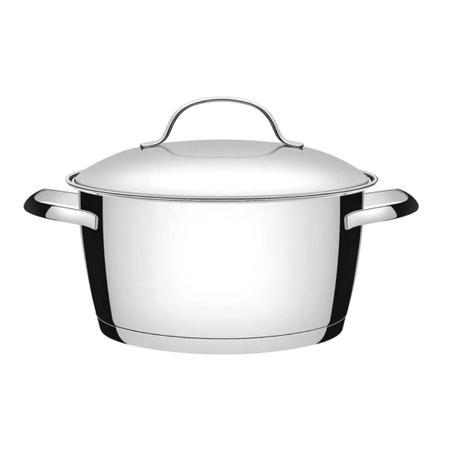 Imagem de Panela Caçarola Tramontina Cooktop Fogão Indução Aço Inox Fundo Triplo Avulsa Allegra 18cm 2,2 Litros