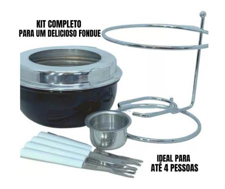 Imagem de  Panela Conjunto Para Fondue Em Alumínio Kit Fondue Doce e Salgado Completo 7 Peças