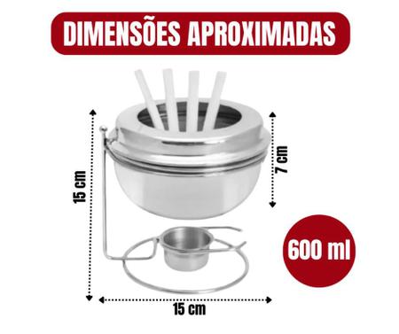 Imagem de  Panela Conjunto Para Fondue Em Alumínio Kit Fondue Doce e Salgado Completo 7 Peças