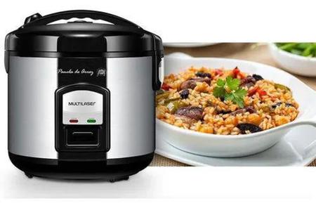 Panela de Arroz Elétrica Multilaser 700W Gourmet 10 X Inox Imagem de Panela de Arroz Elétrica Multilaser 700W Gourmet 10 X Inox