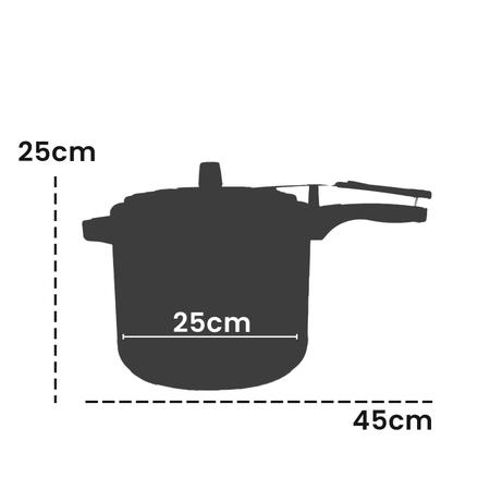 Imagem de Panela de Pressão 10 Litros Corbã Prime Panelas Pressao Dez Litro Fundo Antiderrapante Grande