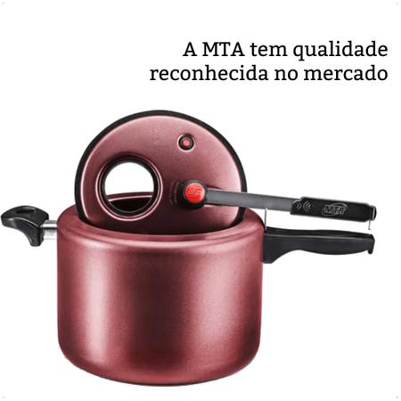 Imagem de Panela De Pressão 4,5L Antiaderente Cereja Com Visor na Tampa MTA - 6023