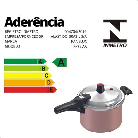 Imagem de Panela de Pressão Antiaderente 4,5l Fechamento Externo Premium Panelux Rosa Rose