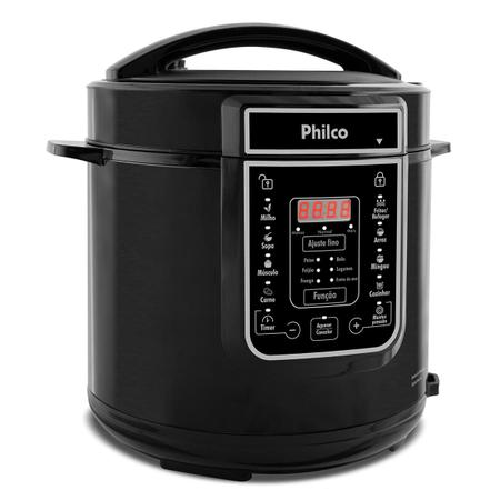 Imagem de Panela de Pressão Digital Philco 6 Litros Inox/Preto PPP01P - 127V