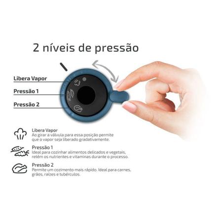 Imagem de Panela De Pressão Inox Trendy 4L Fechamento Externo Rochedo