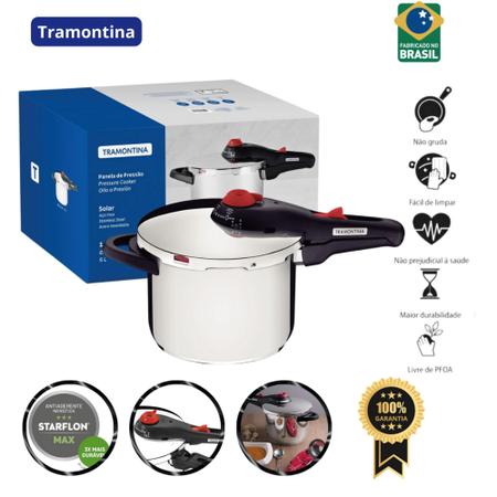 Panela de Pressão para Fogão de Indução 4,5L Inox Tramontina - Panela de  Pressão - Magazine Luiza