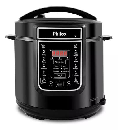 Imagem de Panela elétrica de pressão ppp01p 6 litros preta philco