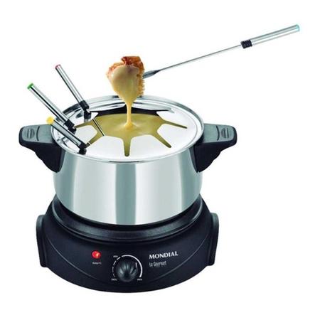 Imagem de Panela Fondue Elétrico Mondial Fd-02 Le Gourmet 2 Inox 220V