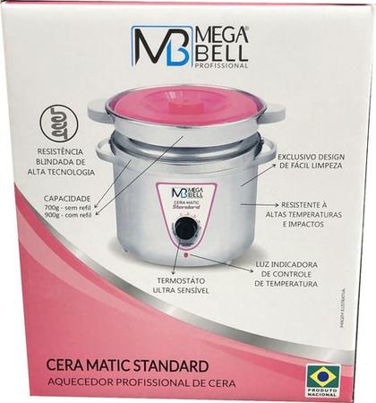 Imagem de Panela Para Depilação Termocera 900g Megabell C/ Refil